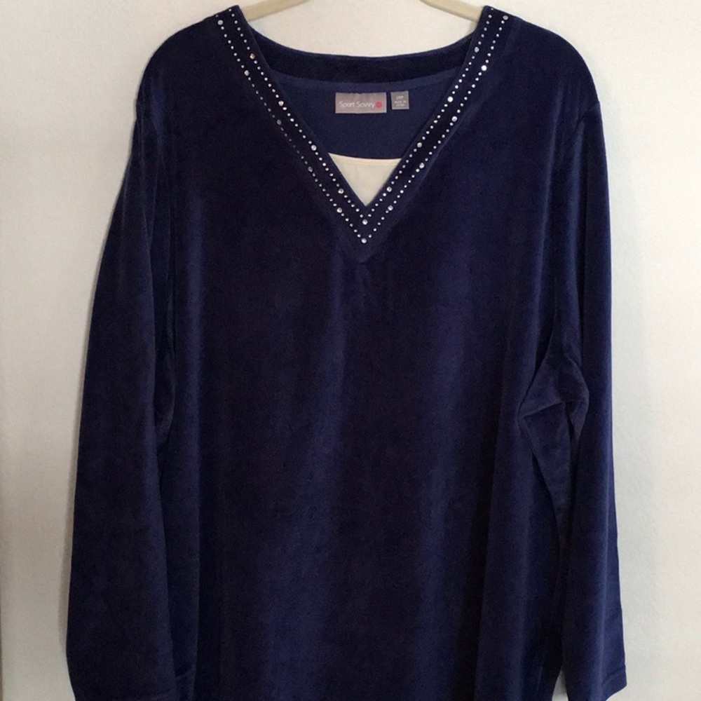 Plus Size, Navy Leisure Suit